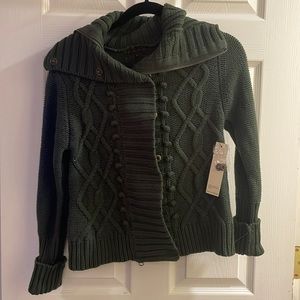 Shae  army green cardigan sweater size M